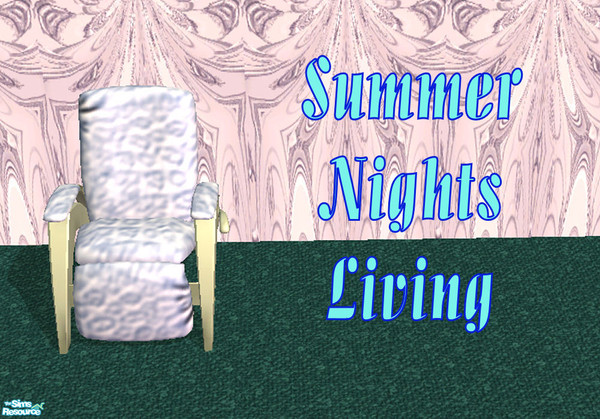 Sims 2 — Summer Nights Lounge Chair by NewSimSimGirl — A set to rest, relax and enjoy, with colours taken from those warm
