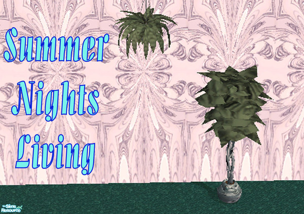 Sims 2 — Summer Nights Potted Plant by NewSimSimGirl — A set to rest, relax and enjoy, with colours taken from those warm