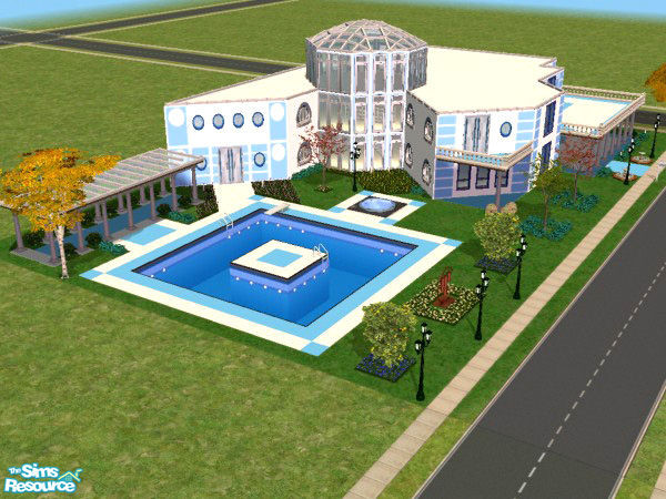 Sims 2 — Alerce by Andres-Chile — A house with an art deco style, very contemporary, with nice balconies, an island pool,