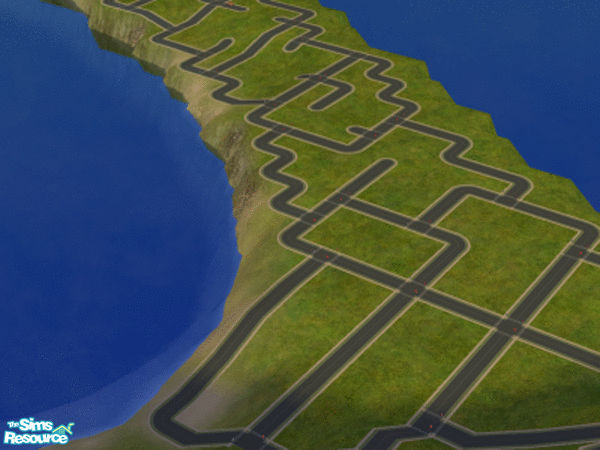 Sims 2 — Twin Lakes by mtnheathr — Twin Lakes lies between two lakes on a narrow landbridge. This neighborhood is small