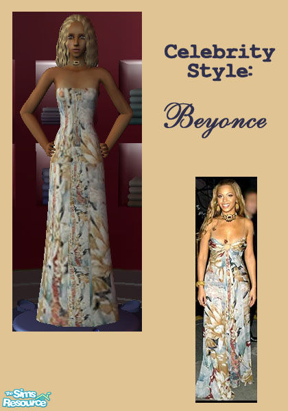 The Sims Resource - Beyonce Red Carpet Dress