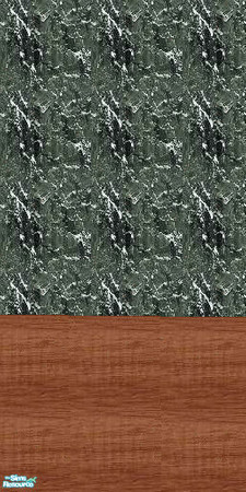 Sims 2 — tams tc 114 set - Tams Wall For Tc 114 by tambriah — green textured top with wood bottom created by: tambriah @