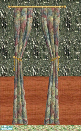 Sims 2 — tams tc 114 set - Curtains For Tc 114 by tambriah — floral patterned curtains created by: tambriah @ TSR