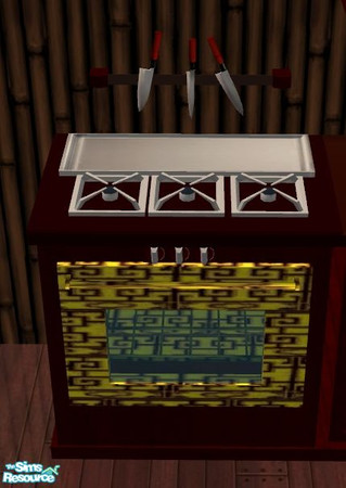 Sims 2 — Japanese Sushi Kitchen-RC- Stove by mom_of2boyz — This is a recolor of Sushi by Maylin at MTS2.