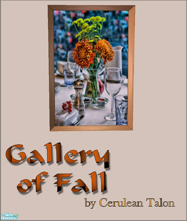 Sims 2 — Gallery of Fall 1x2 Pics - Center Piece by Cerulean Talon — Fall colors to enhance your whole home through the