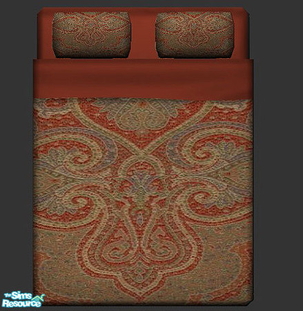 Sims 2 — Ainsworth Jewel by Eboluh — Matching bedding set for the Antique Luxiare Loveseat Set and the Antique Lucas