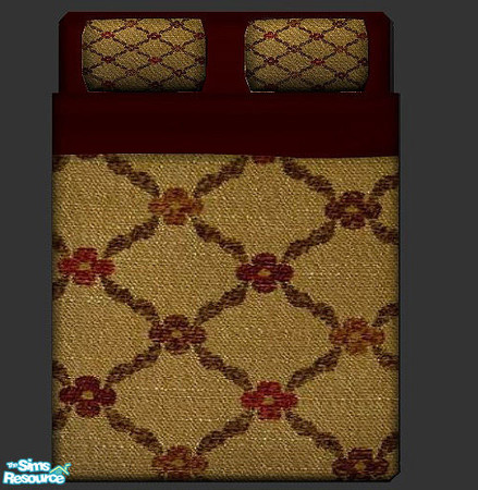 Sims 2 — Essex Harvest by Eboluh — Matching bedding set for the Antique Luxiare Loveseat Set 2 and the Antique Lucas