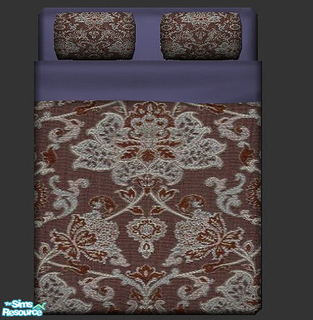 Sims 2 — Kalahari Glacier by Eboluh — Matching bedding set for the Antique Luxiare Loveseat Set 2 and the Antique Lucas