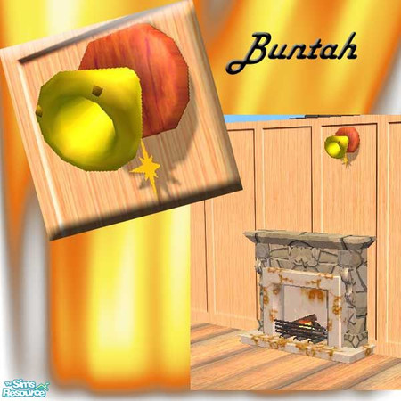 Sims 2 — Gold Fog Horn Fire Alarm with Brown Wood by buntah — A really big fire needs a really big fire alarm...so fire