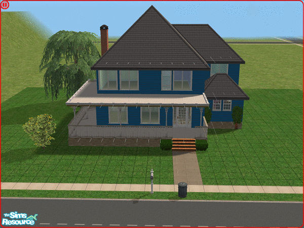 Sims 2 — Hillcrest by blubuttrfly10 — This house contains 4 bedrooms, 3 baths, family room, living room, eat-in kitchen.