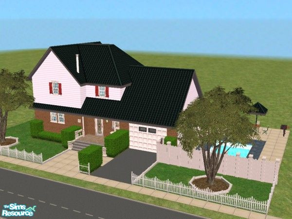 Sims 2 — Silver Lane 002 by DiabloII — A family house for elder couple or a family whiht tow kids and it's tested. and It