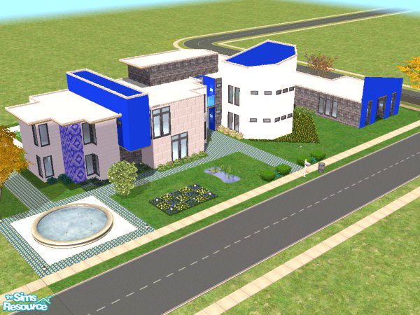 Sims 2 — Boldo by Andres-Chile — A contemporary house, with very modern lines, has balconies, terraces, and pool. All the