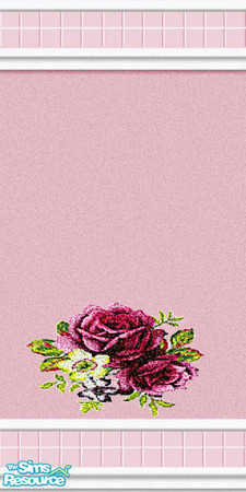 Sims 2 — Pink Vinyl Shower 3 by Lorah — Pink vinyl shower walls for easy kitchen and bath clean ups.