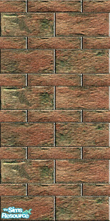 Sims 2 — Le Granada Bricks by Lorah — Rust and green exterior bricks.