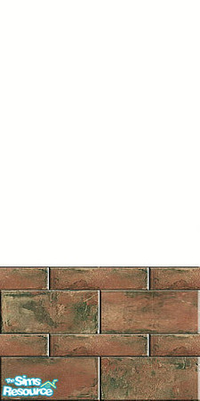 Sims 2 — Le Granada 5 by Lorah — Rust and green ceramic tile.