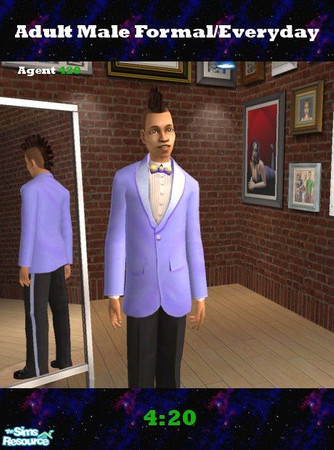 Sims 2 — Blue Everyday/Formal suit by Agent420 — A real nice blue suit for your sim that wants to look cool. Not like