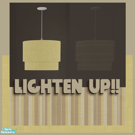 Sims 2 — Lighten up!! Sun-color Shade by BetterbeSim — Recolor of the Zentime Ceilinglamp. Five different colors, striped