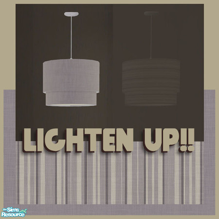 Sims 2 — Lighten up!! Stone-color Shade by BetterbeSim — Recolor of the Zentime Ceilinglamp. Five different colors,
