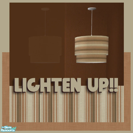 Sims 2 — Lighten up!! Terra-color  striped Shade by BetterbeSim — Recolor of the Zentime Ceilinglamp. Five different