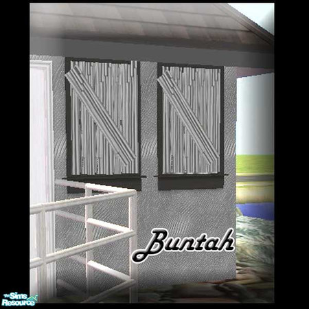 Sims 2 — Beach Office Boarded Windows by buntah — This is the Boarded Up Window for my Beach Office. Get the mesh here at