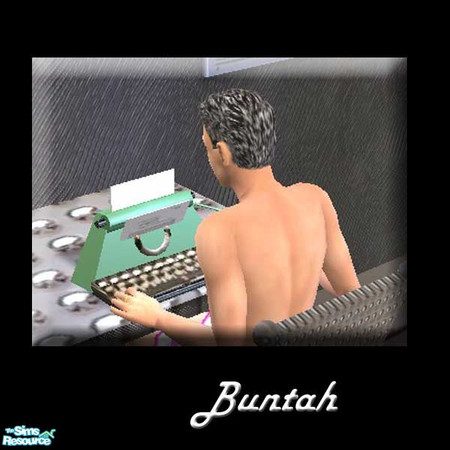 Sims 2 — Beach Office Typewriter by buntah — This is the typewriter for my Beach Office. Get the mesh here at TSR.