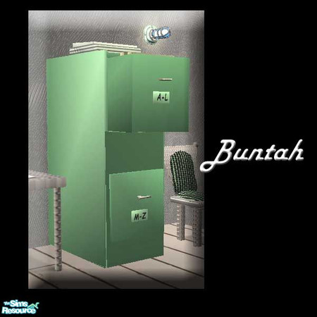 Sims 2 — Beach Office File Cabinet DRAWERS by buntah — This is the file cabinet DRAWERS for my Beach Office. Get the mesh