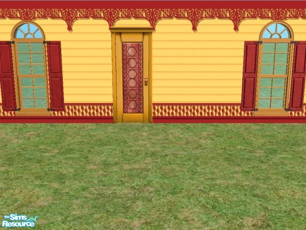 Sims 2 — Maxis Match Victorian Build Door Glass i by c_literati — Mostly recolors to match the Maxis shuttered windows