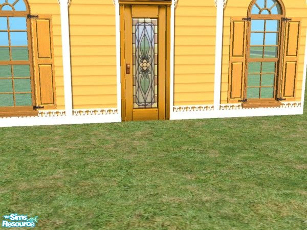 Sims 2 — Maxis Match Victorian Build Door Frame i by c_literati — Mostly recolors to match the Maxis shuttered windows