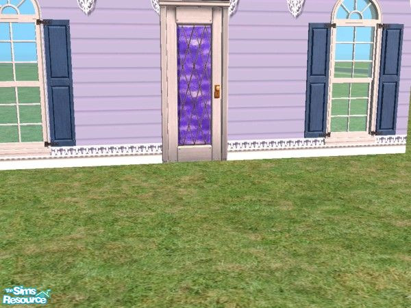 Sims 2 — Maxis Match Victorian Build Door Glass B by c_literati — Mostly recolors to match the Maxis shuttered windows