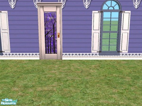Sims 2 — Maxis Match Victorian Build Door Glass B by c_literati — Mostly recolors to match the Maxis shuttered windows