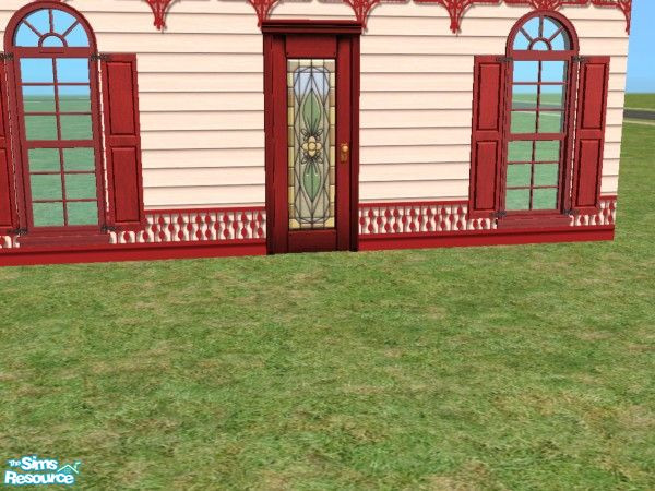 Sims 2 — Maxis Match Victorian Build Door Frame i by c_literati — Mostly recolors to match the Maxis shuttered windows