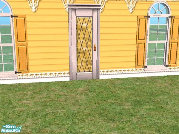 Sims 2 — Maxis Match Victorian Build Door Glass G by c_literati — Mostly recolors to match the Maxis shuttered windows