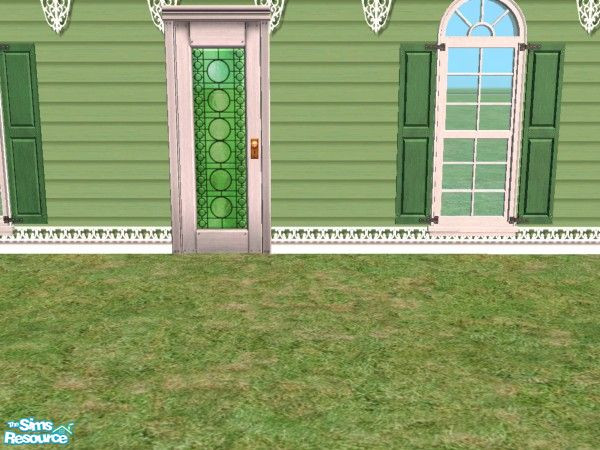 Sims 2 — Maxis Match Victorian Build Door Glass i by c_literati — Mostly recolors to match the Maxis shuttered windows