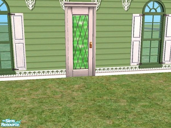 Sims 2 — Maxis Match Victorian Build Door Glass i by c_literati — Mostly recolors to match the Maxis shuttered windows
