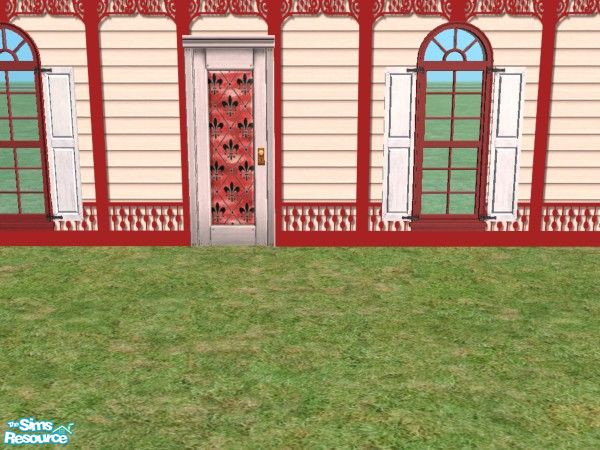 Sims 2 — Maxis Match Victorian Build Door Glass i by c_literati — Mostly recolors to match the Maxis shuttered windows