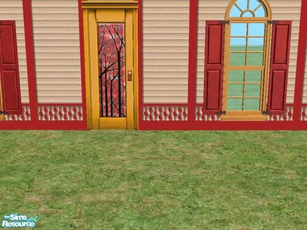 Sims 2 — Maxis Match Victorian Build Door Glass i by c_literati — Mostly recolors to match the Maxis shuttered windows