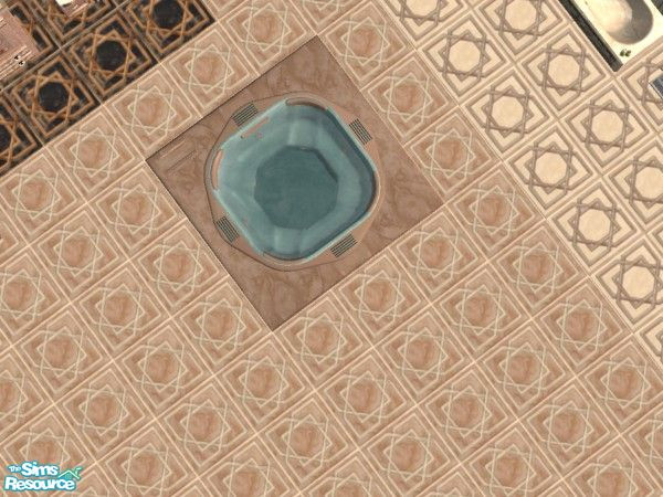 Sims 2 — Roman Spa Hot Tub by c_literati — Ah, the luxury of ancient Rome. Walls & floors by my collab partner,