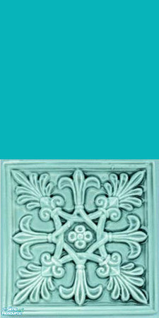 Sims 2 — Four Panels + all of a snowflake walls - Snowtur2 by redroses4eva — turquoise colored panel with borders