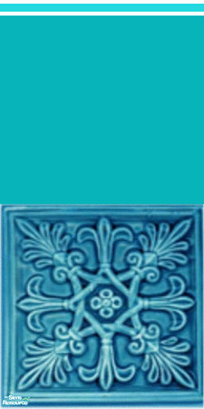 Sims 2 — Four Panels + all of a snowflake walls - Snowbright2 by redroses4eva — the bright blue panel with borders