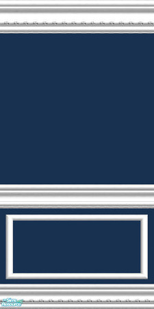 Sims 2 — jsf2WWKCNavy by jsf —  White beaded mouldings hold a luminous navy blue paint. Find in Paneling.