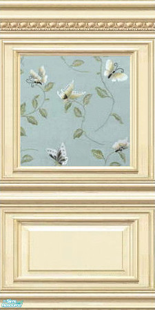 Sims 2 — jsf2PLEBCButteryflies by jsf — ParkLane bookcase style panels embellished with egg detail holds an embroidered