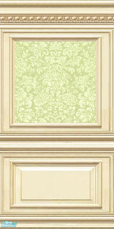 Sims 2 — jsf2PLEBCFloralLime by jsf — ParkLane bookcase style panels embellished with egg detail holds a lime green and