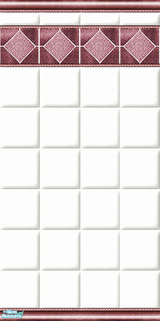 Sims 2 — Accent Tile Set - Red Accent Tile by Halfcreek — created by Halfcreek. 