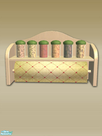Sims 2 — Mt Lodge Series - Kitchen Roll Holder - Wood 03 by Shakeshaft — Part of the second recolour set of all the