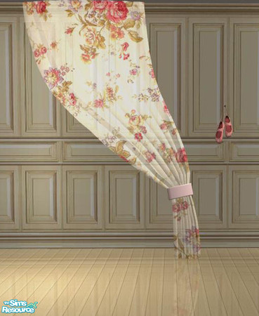 Sims 2 — PB Blue Children cream - Decocurtain roses by ShinoKCR — 