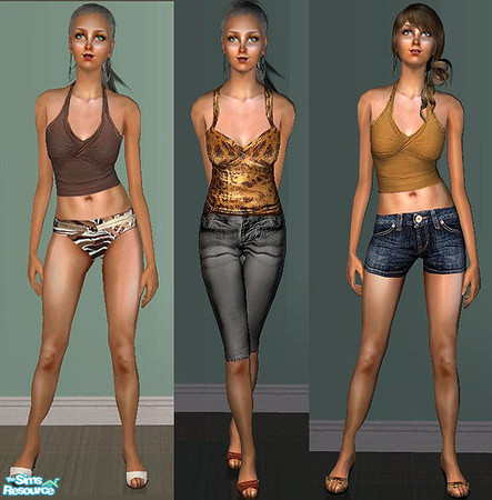 Sims 2 — OpenHouse EF Summer Wear by openhousejack — a set of three outfits for the elder woman and a new mesh
