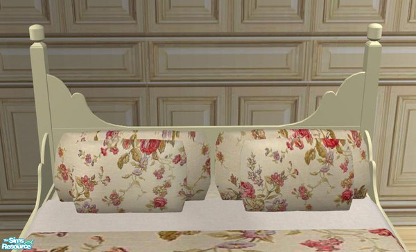Sims 2 — PB Blue Children cream - Singlebed Extrapillows roses by ShinoKCR — 