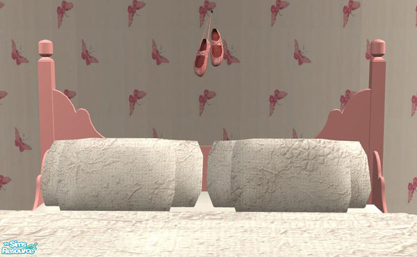 Sims 2 — PB Children pink - Extrapillows Moms Bed cream by ShinoKCR — 