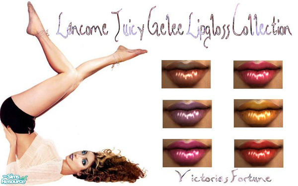 Sims 2 — VF Lancome Juicy Gelee Collection by fortunecookie1 — Six new plump and juicy lipcolors! Inspired by Lancomes