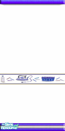 Sims 2 — Laundry Room Tiled by Lorah — Laundry Room Tiled in purple and white with a laundry room border.